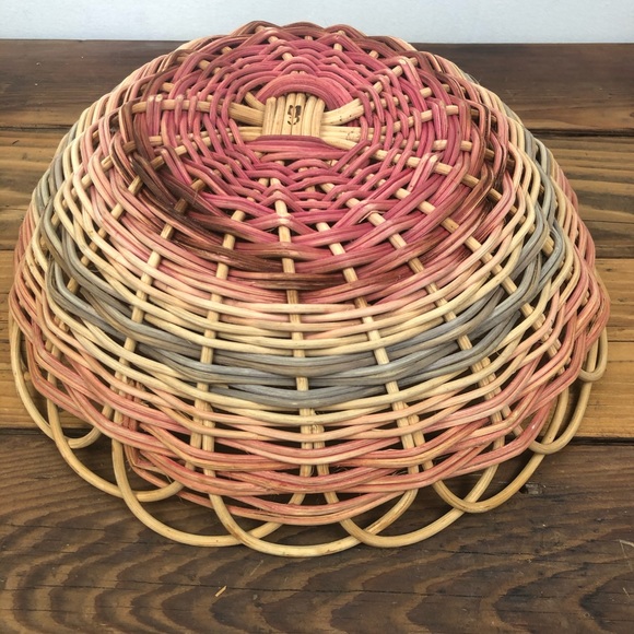 Handmade Hand dyed Boho basket one of a kind Cottagecore - Picture 8 of 15